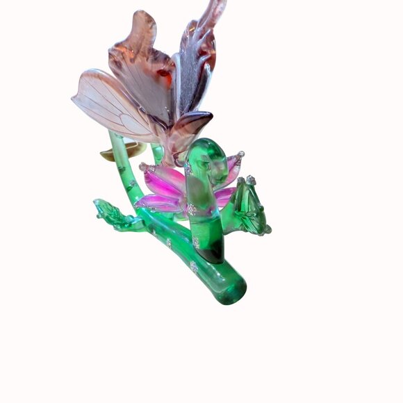 Ashton Drake Art Glass Ornament VTG Heirloom Butterfly Dewdrop Garden Friends - Picture 15 of 15